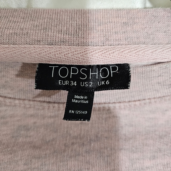 Topshop Muted Pink Crewneck Sweatshirt Small 2 Excellent Pre-owned Condi… - Picture 2 of 6